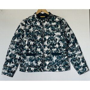 New Louis Castel Green White Down Quilted Zip Lightweight Jacket Puffer